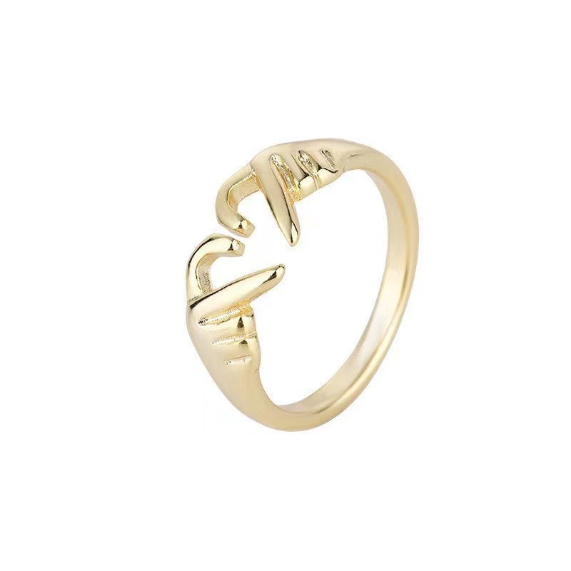 AliExpress cross-border new products, European and American hands than heart rings, gifts, love rings, jewelry, women's opening adjustable