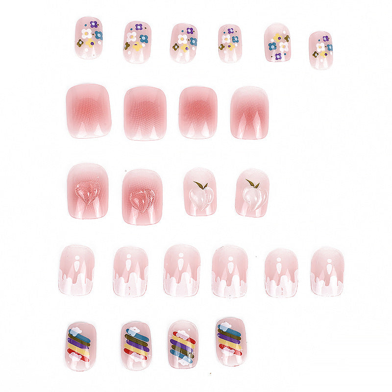 Influencer wear nail pads fake nail patches students Influencer explosion