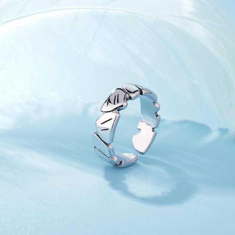 "The Temperature of the Stone" Couple Ring Cold Wind Premium Trend Ring Men's and Women's Living Ring Niche Design