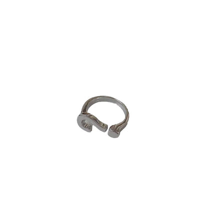 [In Stock]Niche design creative question mark ins tide cold wind index finger Internet celebrity open ring hip hop versatile ring female tide