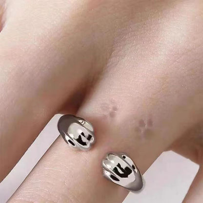 [In Stock]Cat claw ring open ring girl heart cute cat step mark ring senior design couple ring