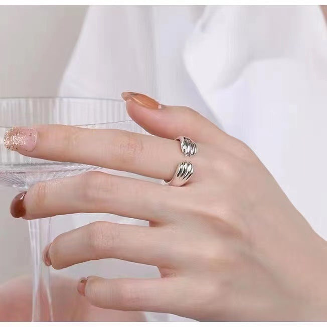 [In Stock]Cat claw ring open ring girl heart cute cat step mark ring senior design couple ring