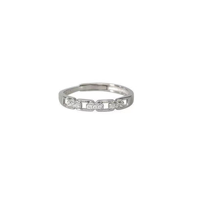 [In Stock]Geometric sparkle winding twist ring women's light luxury niche design sense high-grade index finger open ring personalized ring