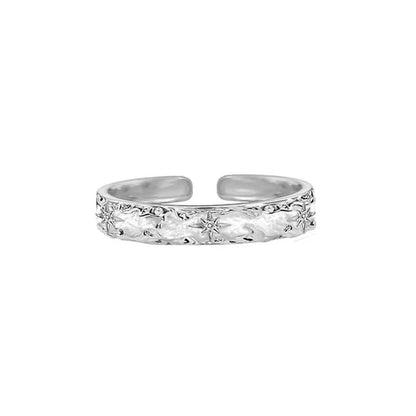 Advanced sense, niche design sense, simple couple ring ins cold wind exquisite stacking, personalized open index finger ring