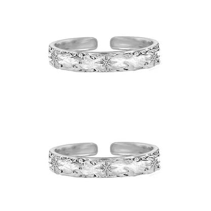 Advanced sense, niche design sense, simple couple ring ins cold wind exquisite stacking, personalized open index finger ring