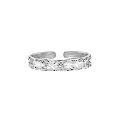 Advanced sense, niche design sense, simple couple ring ins cold wind exquisite stacking, personalized open index finger ring