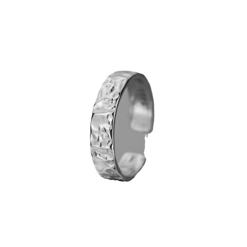 [In Stock]Hip Hop Index Finger Men's Ring Single Ring Vintage Versatile Open Ring ins Trendy Ring Men's Adjustable