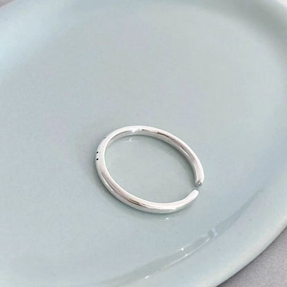 [In Stock]Fine simple good luck letter ring women's light luxury high sense cold wind Korean version temperament commuting open index finger ring