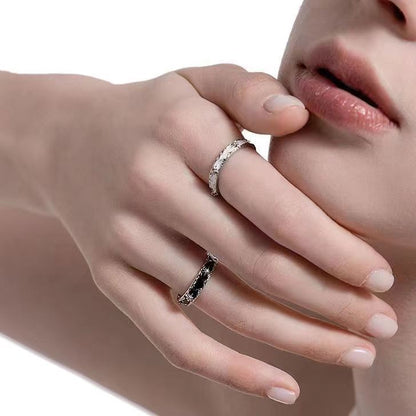 Advanced sense, niche design sense, simple couple ring ins cold wind exquisite stacking, personalized open index finger ring