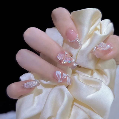 Wear nail long fake nail nail patch new wearable advanced sense Influencer explosion removable nail piece